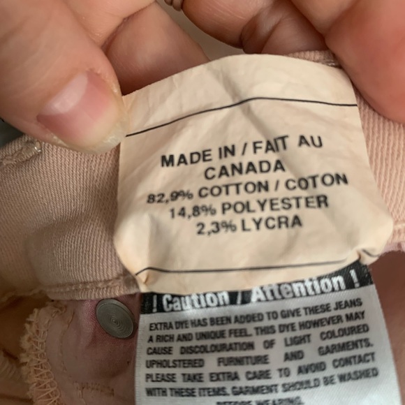 Mistyrose colour YogaJeans Rachel skinny light pink size 27 - Picture 5 of 5